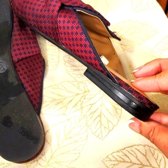 Purple Natalee Bow Loafer Mule Flats Size 8 - Picture 11 of 12